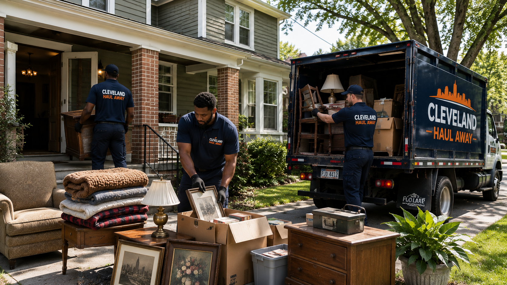 Family home being cleared out during an estate cleanout in Cleveland